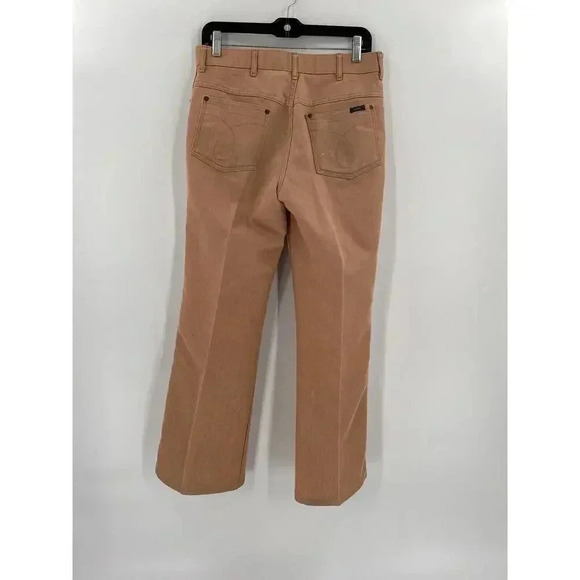 VINTAGE FARAH ULTRA STRETCH KHAKI BROWN JEAN MEASURES 30"W X 27"L - Picture 2 of 7